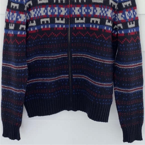 Vintage 100% Wool Zip Up Sweater XL - Picture 5 of 11